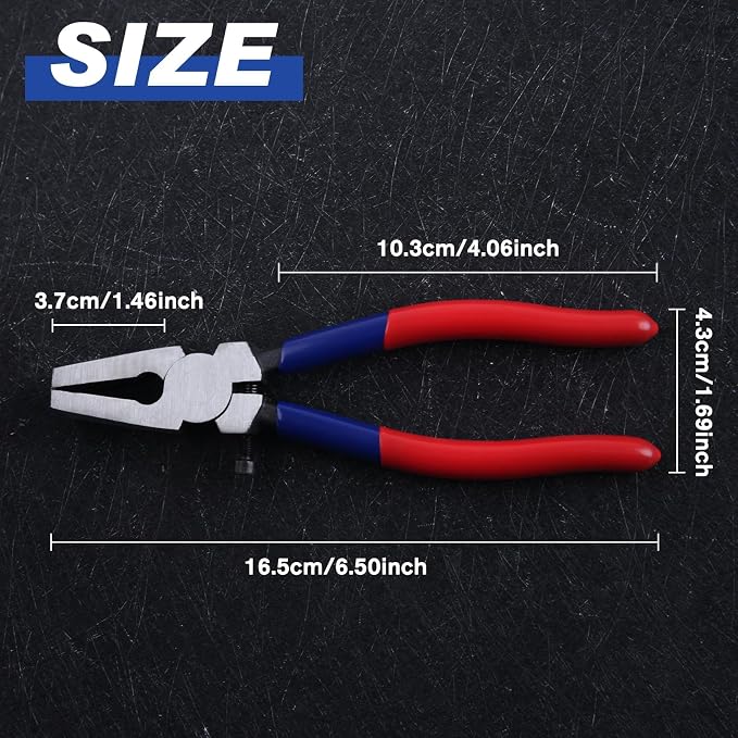 6 Inch Glass Pliers with Rubber Tips Flat Jaw Key Fob Pliers Stained Glass Tools Mosaics Breaking Tool with Adjustable Screw for Key Fob Hardware Install and Stained Glass Work