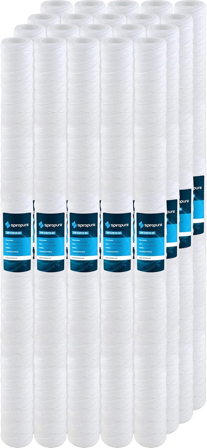 SpiroPure 40x2.5 10 Micron Sediment Water Filter SWC-25-4010 (Case of 20)