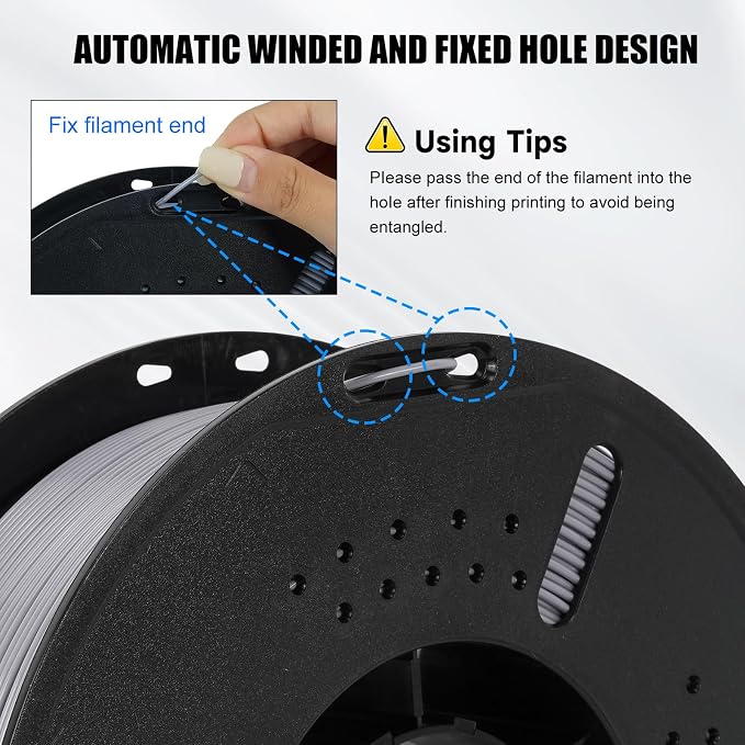 Kingroon High Speed PETG 3D Printer Filament Bundle 1.75mm, 3D Printer Rapid Filament for 30-600mm/s Hyper Printing Filament, Dimensional Accuracy +/- 0.03 mm, 10 kg Plastic Spool (22lbs（Gray）