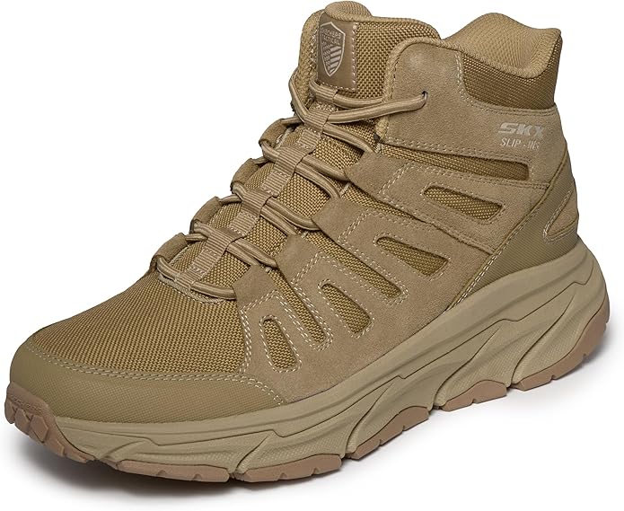 Skechers mens D'lux Walker Sr Hands Free Slip Ins Tactical Boot