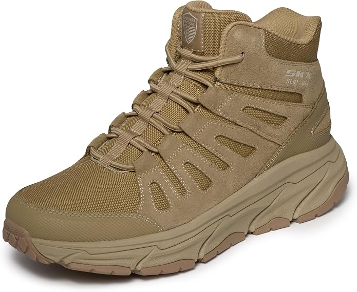Skechers mens D'lux Walker Sr Hands Free Slip Ins Tactical Boot