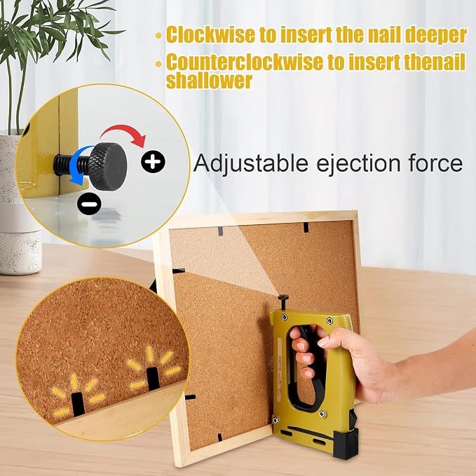 Picture Frame Stapler with 2000 Refill Points, Point Drivers for Picture Framing Hand Frame Stapler Picture Framing Supplies for Artist Framing Paintings and Pictures