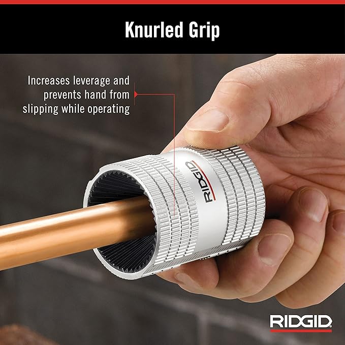 RIDGID 29983 Model 223S Inner/Outer Tubing and Pipe Reamer for 1/4" to 1-1/4" Stainless Steel and Copper Tubing, Pipe-and Tube Deburring Reamer with 45 Cutting Edges (Pack of 12)