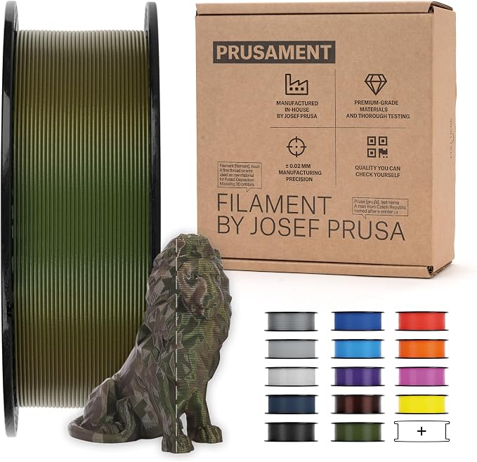 Prusament PLA Mystic Green 1.75mm 1kg 3D Printer Premium Filament | PLA filament with ±0.02 mm precision, low warping, and reliable, tangle-free printing.