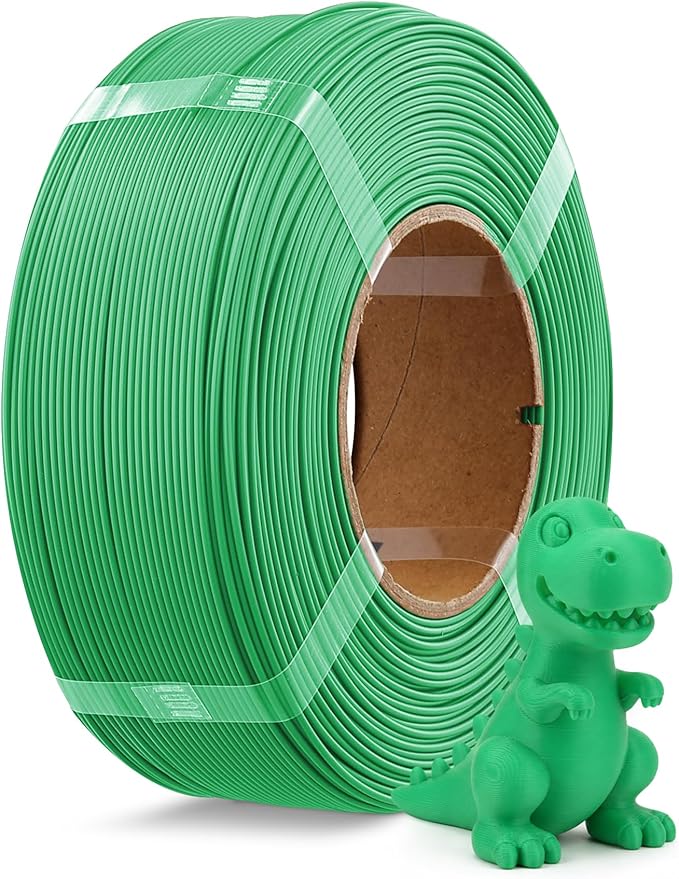 OVERTURE High Speed Refill PLA+ 3D Printer Filament 1.75mm, Upgraded Rapid PLA 2.0 with Enhanced Toughness & Stability, 1kg (2.2lb) Refilament for Bambu Lab (Green)