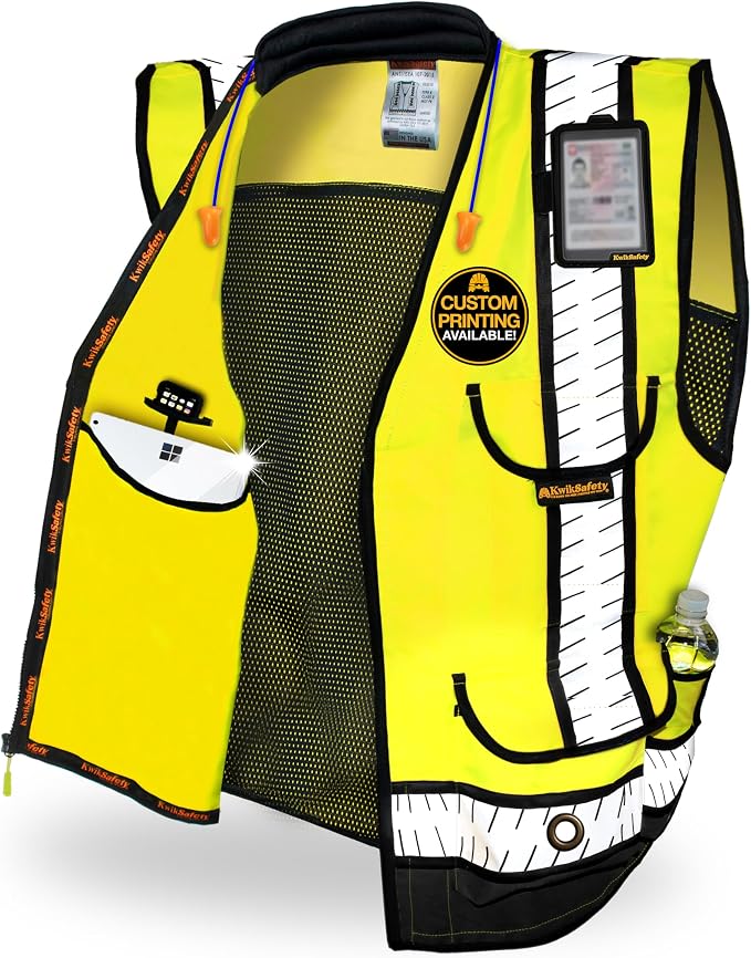 KwikSafety GODFATHER Safety Vest Class 2 & Class 3 ANSI OSHA Hi Vis Vest