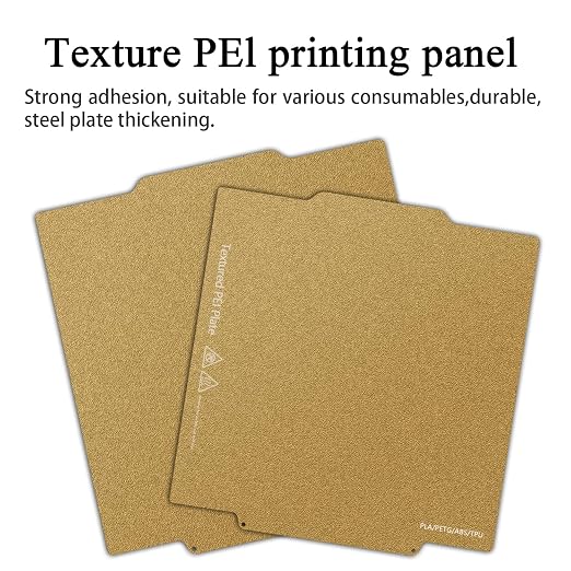 Creator 5 Double Sided Textured Build Plate for Flashforge 3D Printer Gold | Dual PEI Sheet, Spring Steel Flexible Platform, Glue-Free Printing Heated Bed, Strong Adhesion, Resists Warping Print Plate