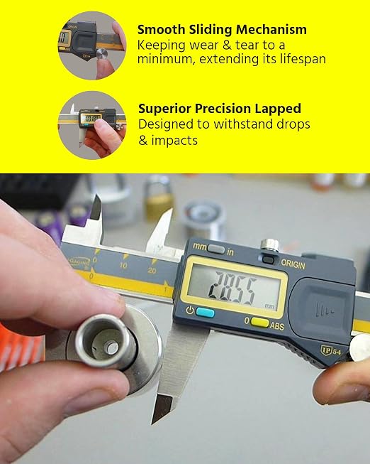 iGAGING Absolute Origin Heavy Duty 12" Digital Caliper, IP54 Electronic, SPC/USB Output Port, Inch & Metric Modes, Case, Manual, Battery