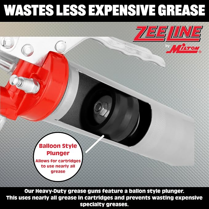 ZEELINE BY MILTON Grease Gun, 10,000 PSI Heavy-Duty Lever Action Pistol Grease Gun (ZEHD4)