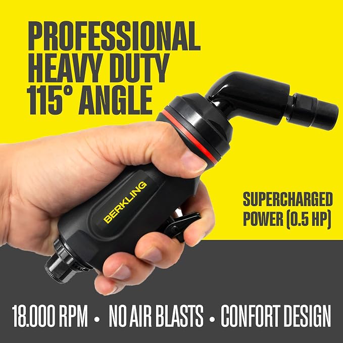 BT 6323 1/4" 115 Degree Angle Air Die Grinder – Professional-Grade Heavy-Duty Pneumatic Grinder with Variable Speed Control for Precision Grinding, Polishing & Sanding