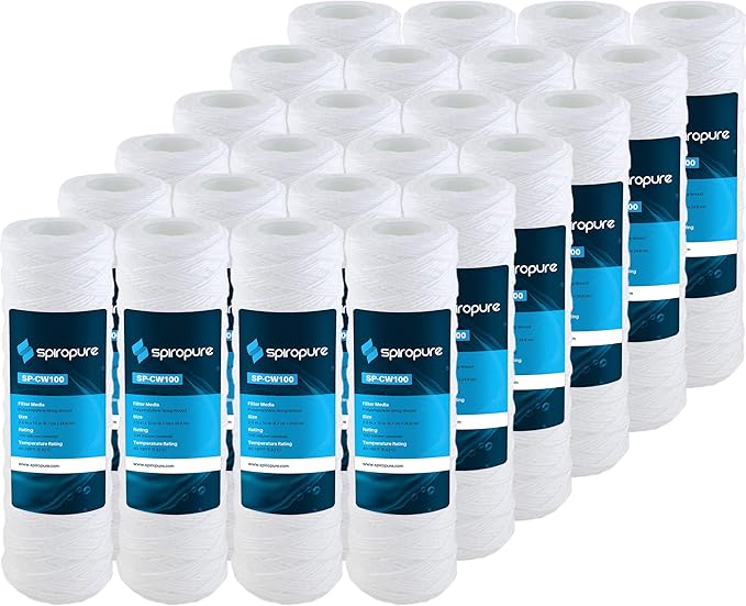 SpiroPure 10x2.5 100 Micron Sediment Water Filter SWC-25-10100 (Case of 24)