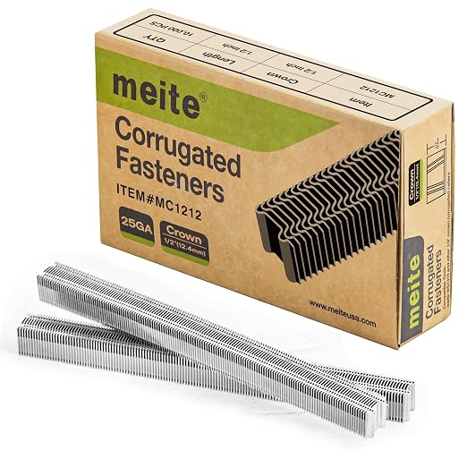 meite Corrugated Fasteners MC1212 1/2-Inch Crown by 1/2-Inch Length Micro Corrugated Fasteners W Staples (10,000 Counts/Box)