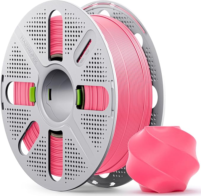 PLA Basic, Pre-Dried Filament with Quick-Swap Reusable Spool 1kg (2.2lbs), 1.75mm 3D Printing Filament, Compatible with Bambu Lab 3D Printers – Pink