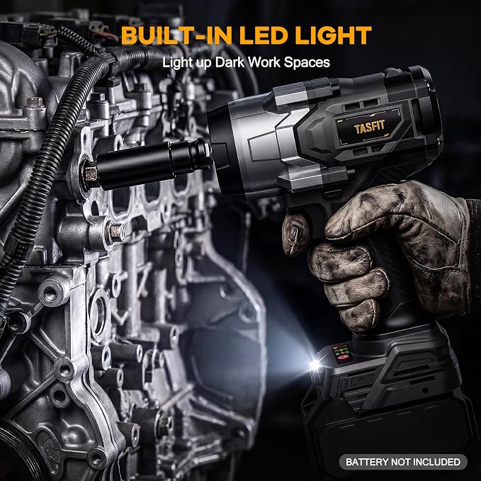 1/2" Impact Wrench, Compatible with DeWalt 20V Battery, 1500N.m(1106Ft-Lbs) High Torque Brushless Impact Gun with 3-Speed, 4 Sockets for Car/Truck (Bare Tool & NO Battery)