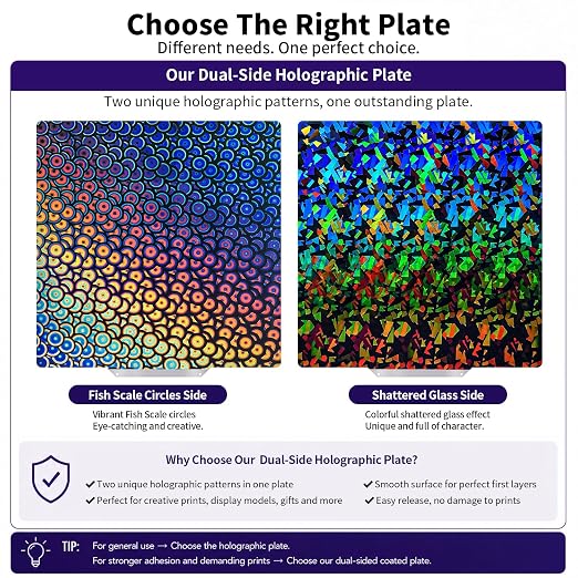 Smooth Build Plate for Elego Neptune 4 Max, Elego Neptune 3 Max & Anycubi Kobra 2 Max, 430 x 430 mm Double-Sided PEC & PEK Flexible Removable Spring Steel Sheet for CR-6 SE