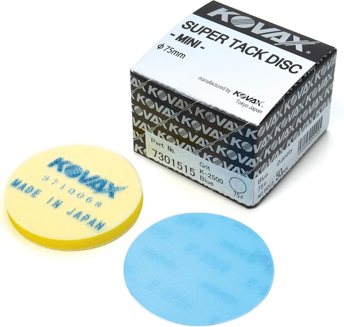 Eagle Abrasives Super Buflex Flexible Dry 3 inch Mini-Sanding Discs, Blue K-2500, Hook & Loop, 730-1515, 50 Discs + Interface Pad