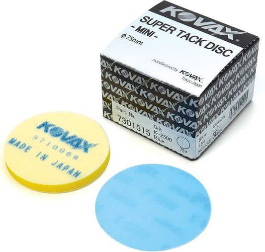 Eagle Abrasives Super Buflex Flexible Dry 3 inch Mini-Sanding Discs, Blue K-2500, Hook & Loop, 730-1515, 50 Discs + Interface Pad