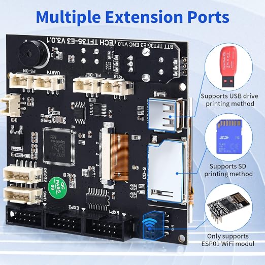 BIGTREETEHCH TFT35 E3 V3.0.1 Touch Screen Display with Two Working Modes Compatible 12864 LCD Display WiFi for Ender 3 CR-10 SKR MINI E3 V3.0/SKR V1.4 Turbo Octopus V1.1 SKR 3 3D Printer Control Board