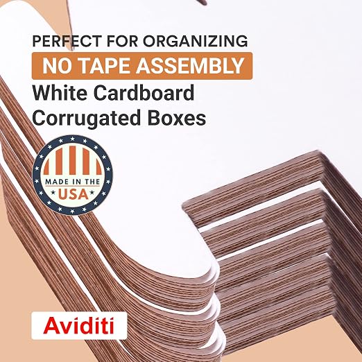 AVIDITI Shipping Boxes Medium 12"L x 18"W x 4.5"H, 50-Pack, Corrugated Cardboard Box for Packing, Shipping and Storage