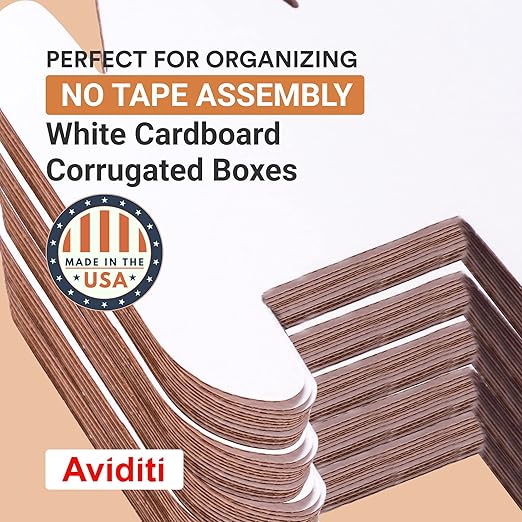 AVIDITI Shipping Boxes Medium 8"L x 18"W x 4.5"H, 50-Pack, Corrugated Cardboard Box for Packing, Shipping and Storage