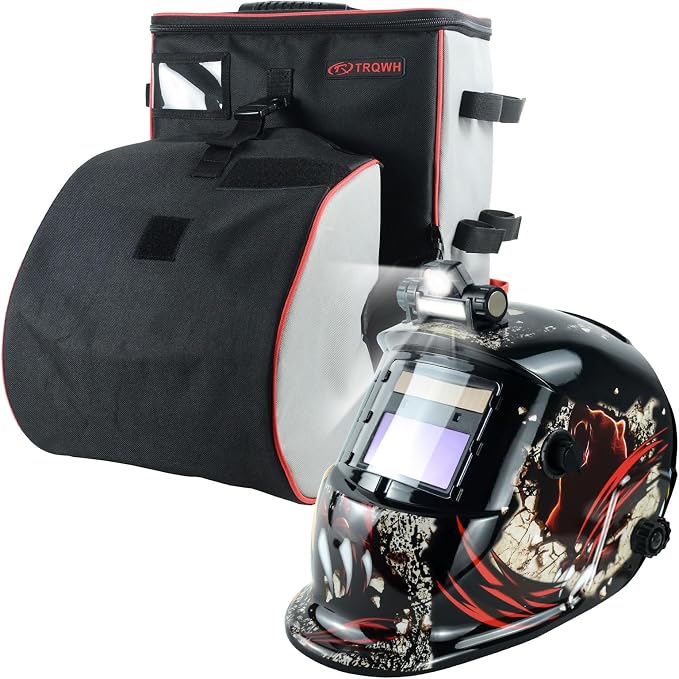 TRQWH Auto Darkening Welding Helmets for Men with Light Welding Hood & Welding Tools Backpack for Men Extreme Gear Pack