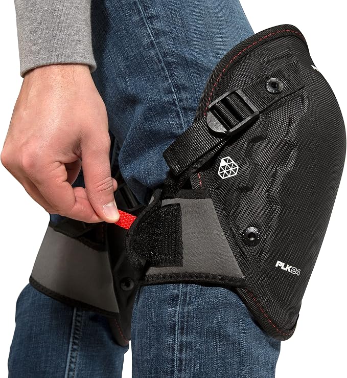 Prolock Impact-Absorbing Gel Knee Pads, Ideal for Flooring/Roofing, Easy to Adjust With Glove-Friendly Pull Tabs (1 pair)