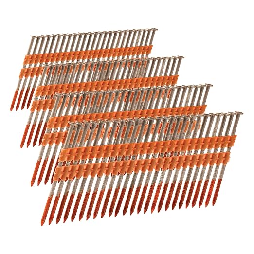 Metabo HPT Framing Nails | 3 Inch x 0.120 | 21 Degree | Full Round Head | Ring Shank | Hot Dipped Galvanized | 1,000 Count | 20302SHPT (Pack of 4)