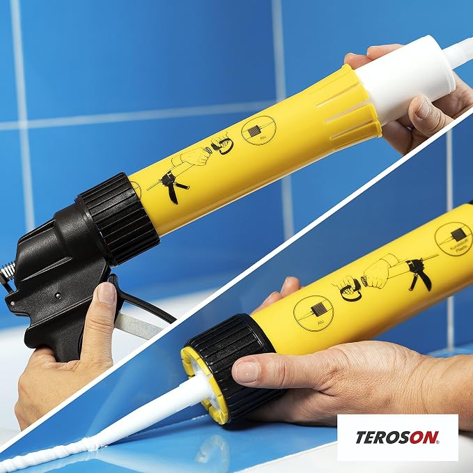 ヘンケルジャパン(Henkel Japan) TEROSON ET Staku Pistol, Cartridge Gun for Single Cartridges (290ml, 300ml, 310ml) and Easy Application, 1x Caulking Tool
