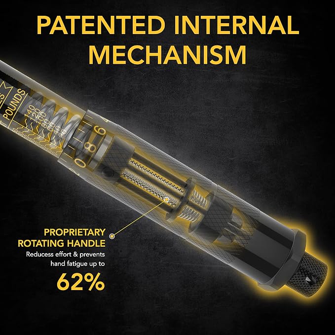 LEXIVON Torque Wrench 1/2-Inch Drive Click 10~150 Ft-Lb/13.6~203.5 Nm (LX-183)