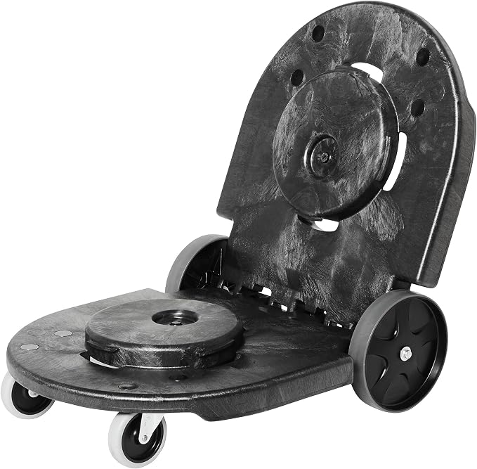Rubbermaid Commercial Products Dolly for BRUTE Trash Can Wheels Black for Restaurants/Back of House/Offices/Warehouses/Airports/Commercial Environments
