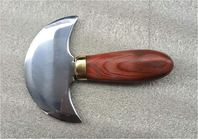 Leather Round Knife Doubled Edged Super Sharp Hand-cutting knife Most half moon knife For Leather Crafts DIY