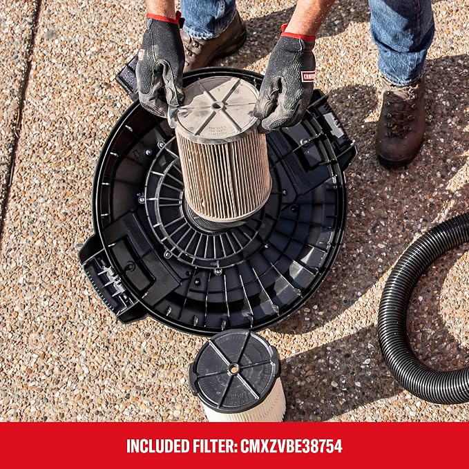 CRAFTSMAN CMXEVBE17596 20 Gallon 6.5 Peak HP Wet Dry Shop Vacuum | Heavy-Duty Wet and Dry Vac with Filter, Dust Bag, Hose and Attachments for Shop, Garage, Jobsite Cleaning