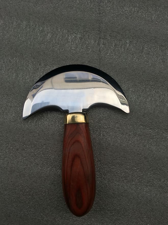 Leather Round Knife Doubled Edged Super Sharp Hand-cutting knife Most half moon knife For Leather Crafts DIY