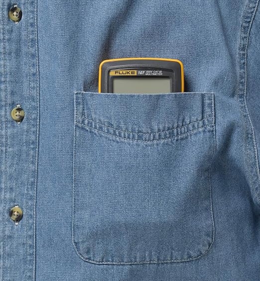 Fluke 107 AC/DC Current Handheld Digital Multimeter, Gray | AC/DC Current