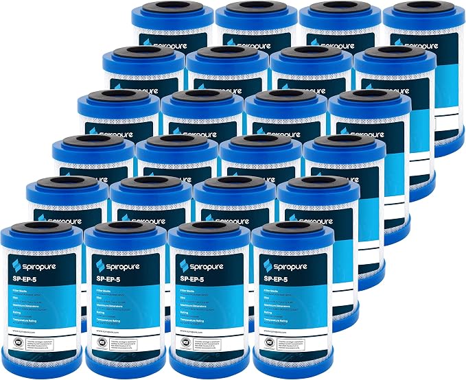 SpiroPure 5x2.5 5 Micron Carbon Block Water Filter EP-5 CB-25-0505, 24 Pack