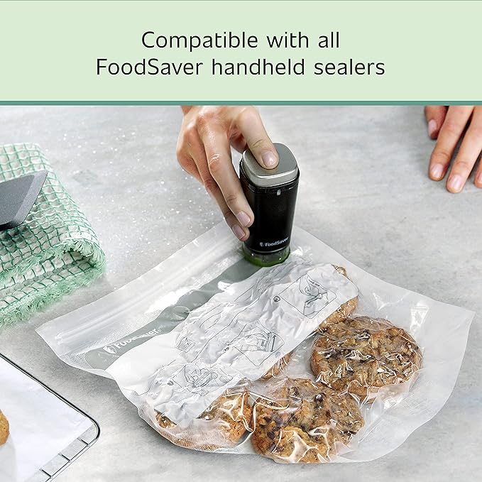 FoodSaver 1-Quart BPA-Free Multilayer Construction Vacuum Zipper Bags (Pack of 4)