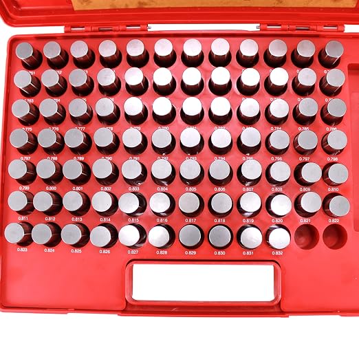 HFS(R) M5 Plus Steel Pin Gage Set with Storage Case for Carpenters and Home Improvement 82 PCS 0.751-0.832"