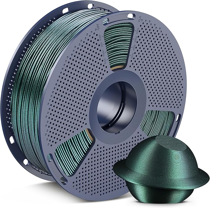 SUNLU Galaxy PLA 3D Printer Filament, Sparkling and Dazzling PLA Filament 1.75mm, Neatly Wound 3D Filament, Colorful Black, Dimensional Accuracy +/-0.02mm, 1KG Spool.(PLA Galaxy Green)