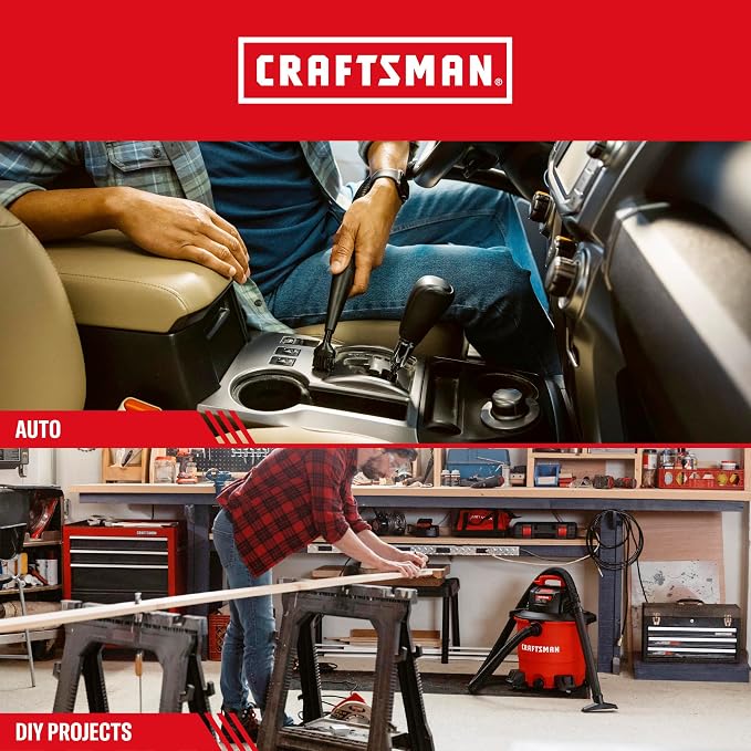 CRAFTSMAN CMXEVBE17250 2.5 Gallon 2.5 Peak HP Wet Dry Shop Vacuum Bundle