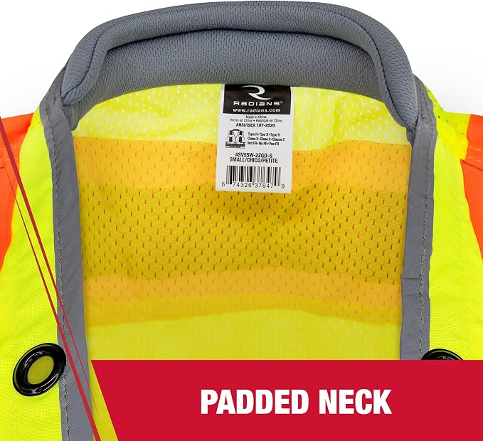 Radians womens Radians Womens Standard Hi-vis Class 2 Heavy Woven Two Tone Engineer Vest