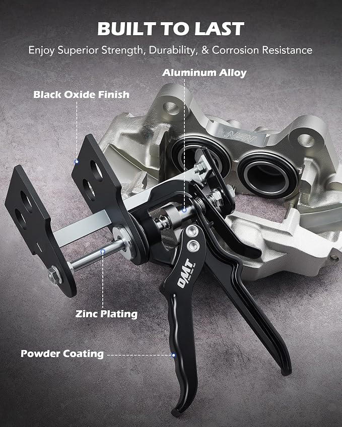 Orion Motor Tech Single Dual Quad Piston Brake Caliper Compressor, Brake Piston Compressor Tool Set for Brake Pad Replacement, Disc Brake Caliper Tool Compatible with Most Cars & Trucks, Black