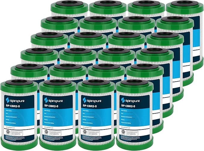 SpiroPure 5x2.5 0.5 Micron Carbon Block Water Filter CBC-5 155169-43 24Pack