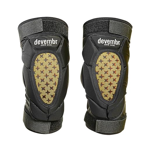 devembr Knee Pads for Snowboarding, Skiing and Skating, Women and Men, L | Impact Absorption Cushion Protection, Cold Resistance, for Skate Ski and Snow Sports