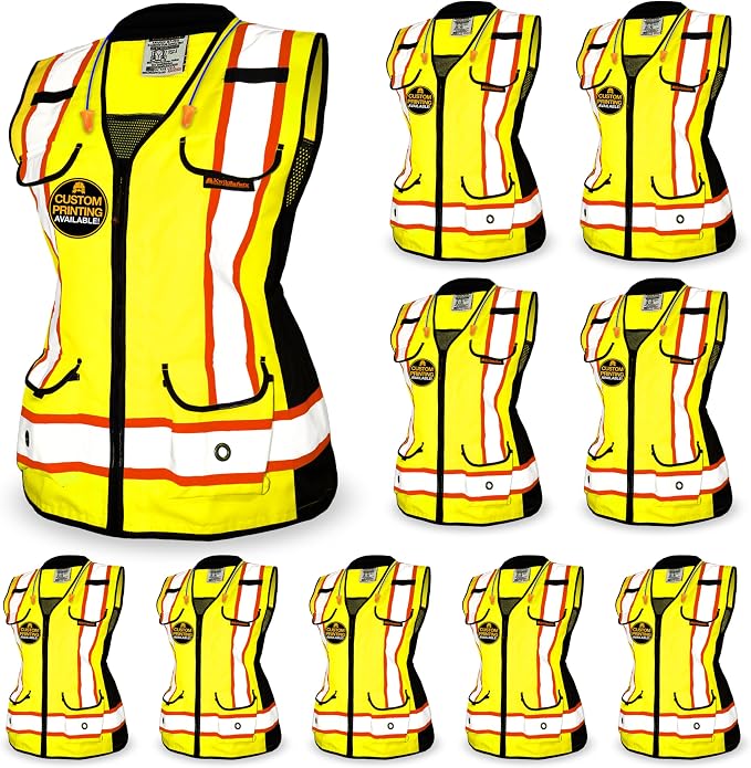 KwikSafety - Charlotte, NC - GODMOTHER (LOOSE FIT) Class 2 & Class 3 Safety Vest for Women [TABLET POCKET] ANSI OSHA