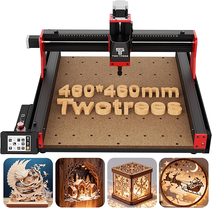 Twotrees TTC450 Pro All-Metal CNC Router Machine with NEMA 57 Stepper Motor 3.5" Touch Screen,Upgraded 3 Axis Engraver Machine, Engraving Milling Machine for Wood Acrylic Aluminum Carving Cutting