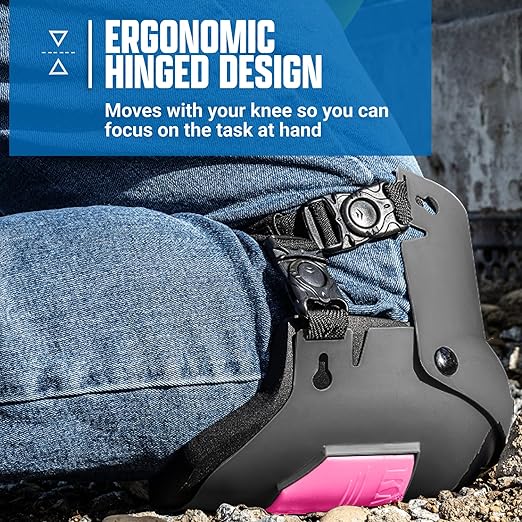 Sellstrom Ultra Flex KneePro Professional Knee Pads for Men & Women with Thick Foam Cushioning & Heavy Duty Hard Outer Shell - Adjustable Straps with Quick-Clips & Ergonomic Metal Hinges - for Construction Work, Gardening, Roofing, Flooring
