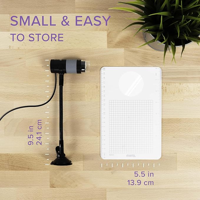Plugable USB Digital Microscope 250x, 2MP Micro Camera with Flexible Arm Stand - Handheld USB & USB-C Microscope, Windows, Mac, ChromeOS, Linux, Android, iPad Compatible
