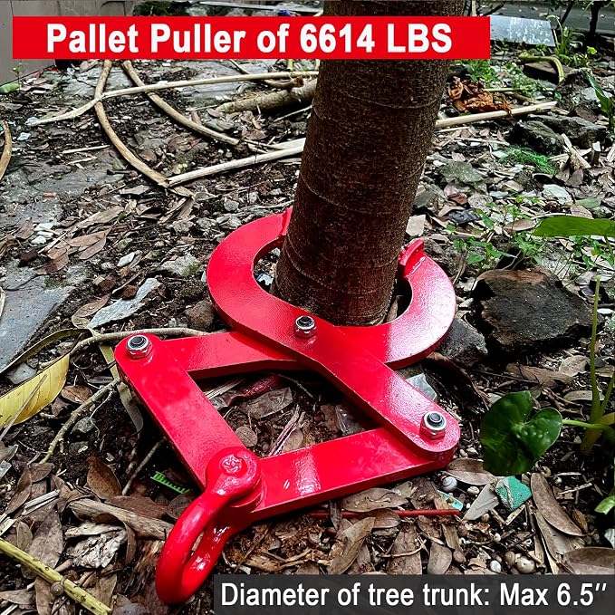 Pallet Puller Clamp 6614 Lbs Capacity Heavy Duty Steel Single Scissor for Pulling Pallets, Woods and Other Things Easily, 8 Inches Bigger Jaw Opening Pallet Grabber