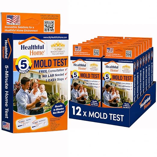 Healthful Home 5-Minute Mold Test. Aspergillus/Penicillium and Stachybotrys. Works Even If You Can't See The Mold. No More Waiting for Labs. Includes Expert Consultation (12-Pack)