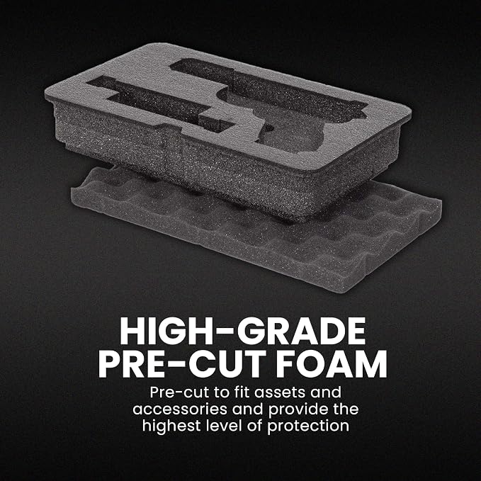 NANUK Hard Case with Custom Foam Insert for Glock, IP67 Waterproof & Crushproof, Rugged Construction for Ultimate Protection, Made in Canada
